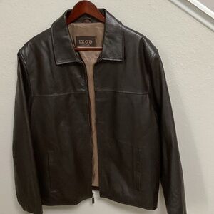IZOD Dark Brown Leather Jacket